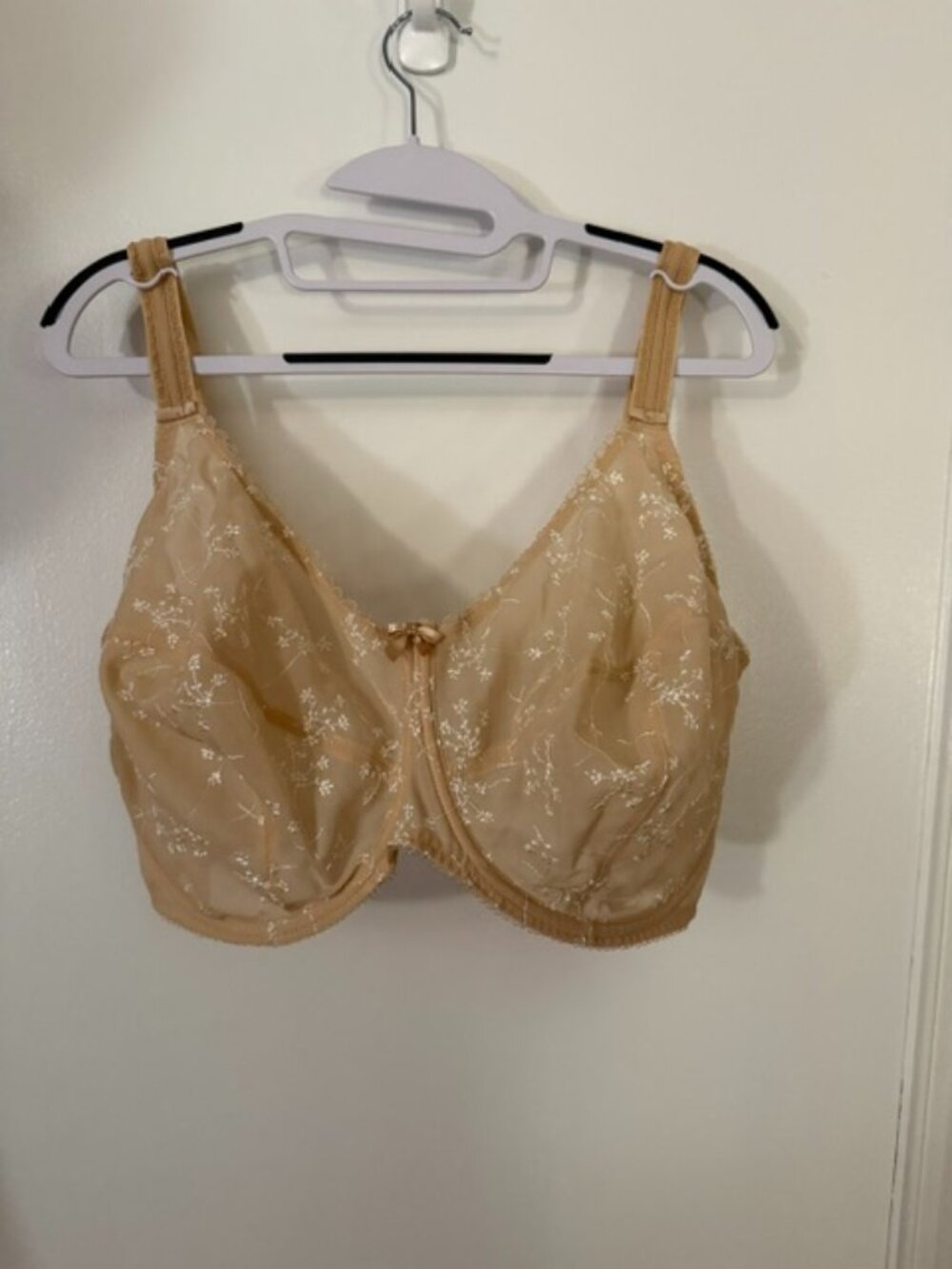 Fantasie (FL2761NUE) Beige Floral Embroidered Underwire Bra US 38J / UK 38J